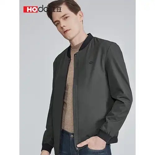 hodo红豆男装2019秋季新款商务休闲棒球领短款夹克男外套