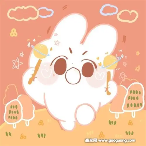 可爱萌兔子插画头像图片可爱的兔子插画图片