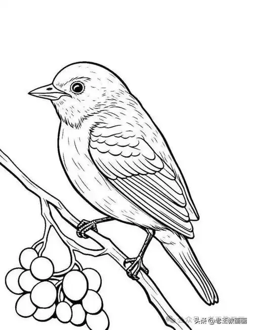 难得一见!25张花鸟线稿资料,收藏备用