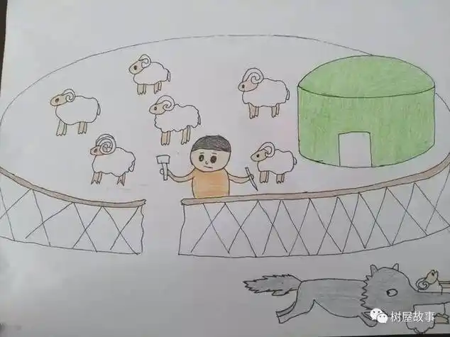 亡羊补牢简笔画6张图 亡羊补牢的简笔画图片