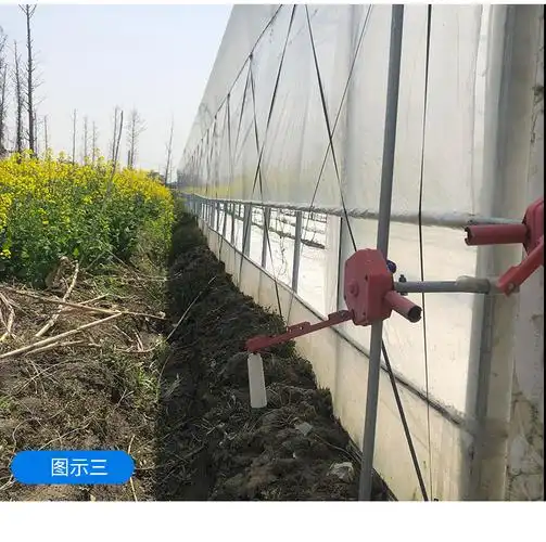 2022新款大棚卷膜器手动卷帘机温室配件养殖蔬菜侧卷顶卷涡轮爬升机放