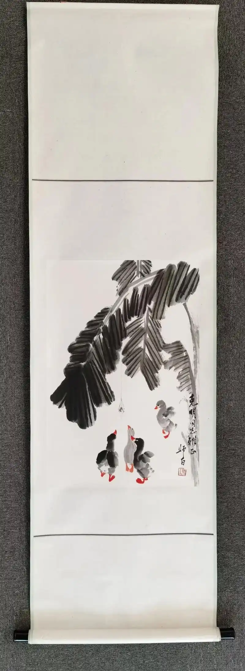 图文来了#著名画家娄师白作品,尺寸67.5×46原装裱立轴 - 抖音