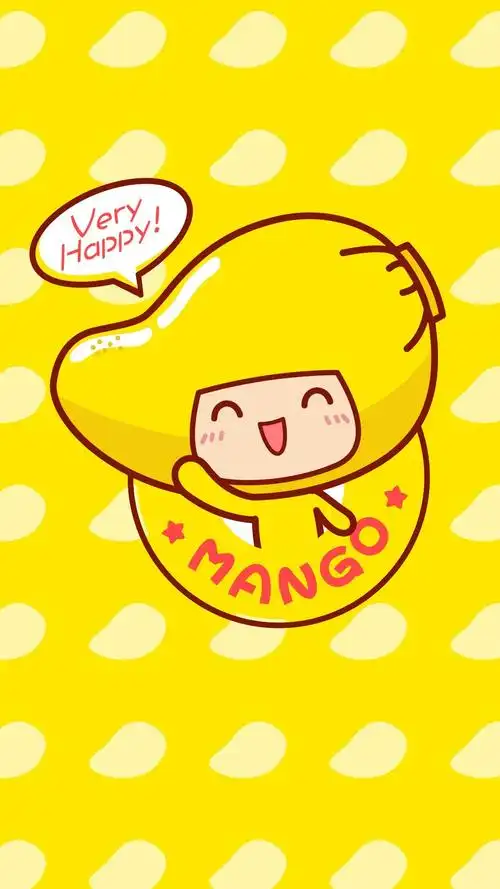 芒果仔简约可爱高清手机壁纸-卡通-手机壁纸下载-美桌网