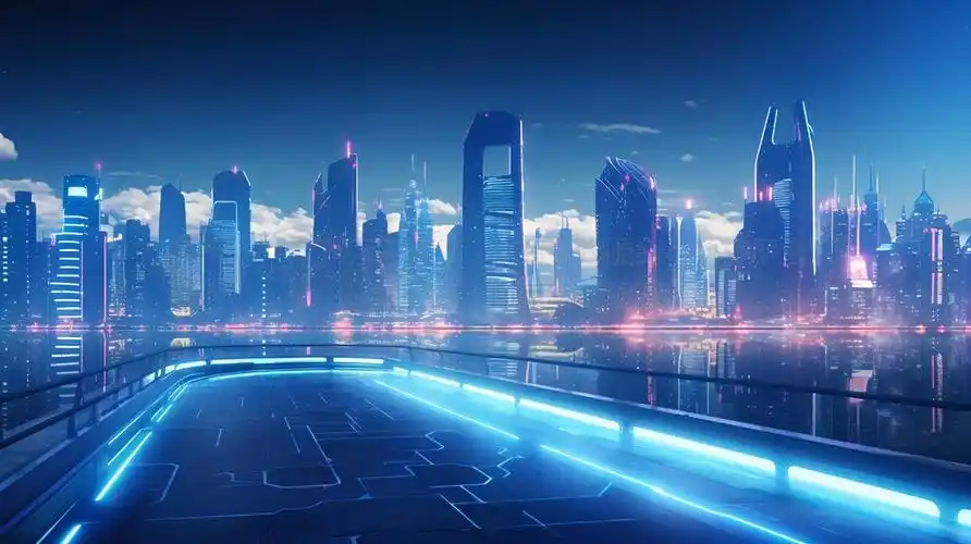 未来科幻场景未来之城高清摄影