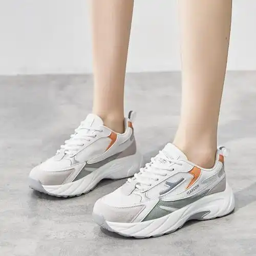 意尔康yearcon 女鞋女士运动鞋女夏季透气老爹鞋女休闲鞋网鞋小白鞋