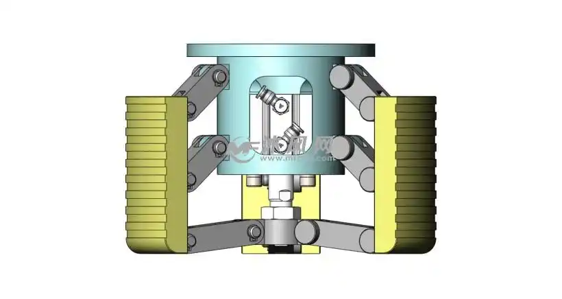 三爪内涨夹具 - 零部件模型图纸 - 沐风网