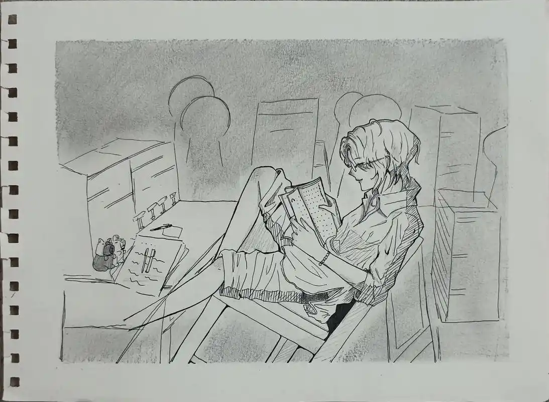 同桌画笔下的我.朋友的眼睛里永远带着善意#朋友 #朋友的爱就