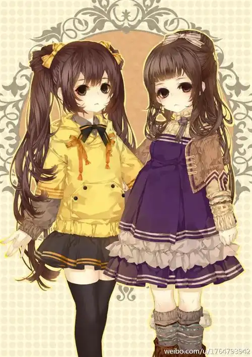 动漫双子可爱