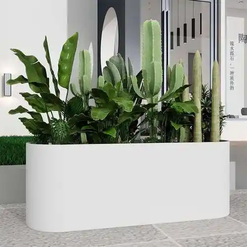 新品户外铁艺长方形花箱组合餐厅花槽隔断花架售楼部广场外摆花盆