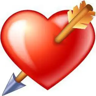 被箭射中的爱心