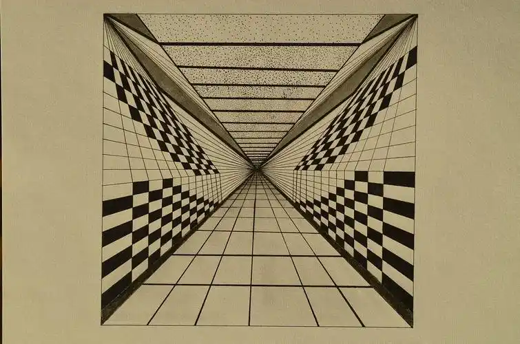 三角形立体透视感极强.