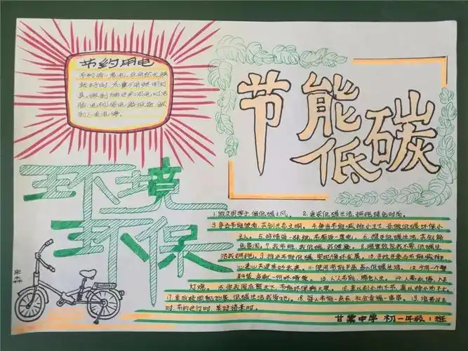 通州区第三届节能低碳主题手抄报投票开始啦请戳我为七年级组投票