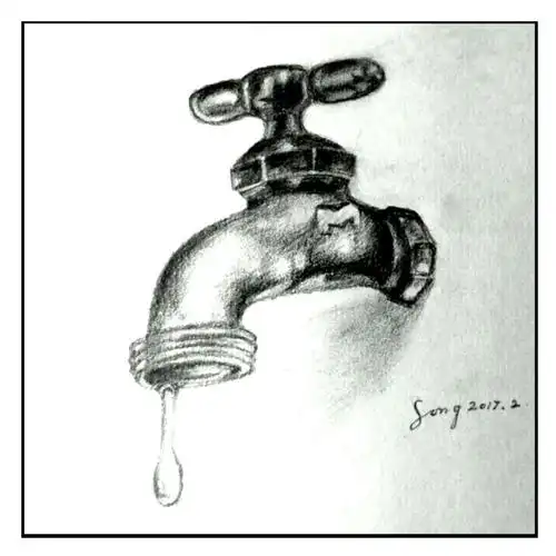 暑热开空调 静心练素描