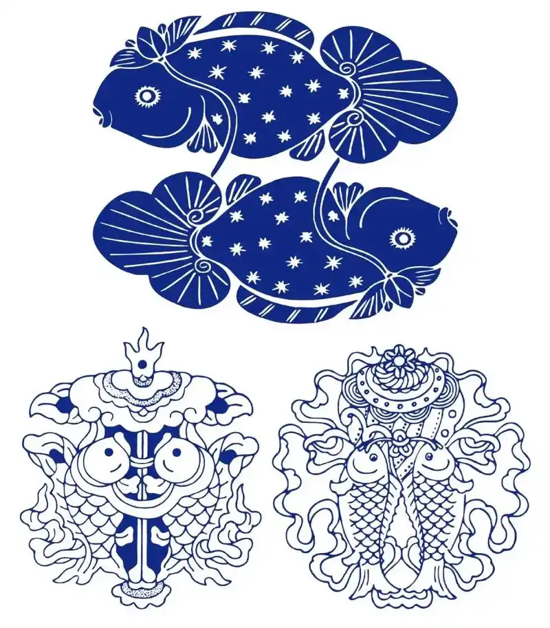 传统古典图案纹饰﹣鱼纹.#热门 鱼纹是中国传统文化中富有吉祥 - 抖音