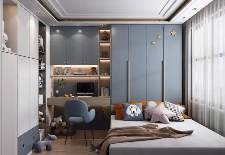 衣柜网 全屋定制装修效果图 逅美家居 北欧风儿童房效果图(图片来源