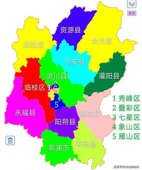 广西桂林市各地建成区排名最小是资源县你的家乡排第几呢