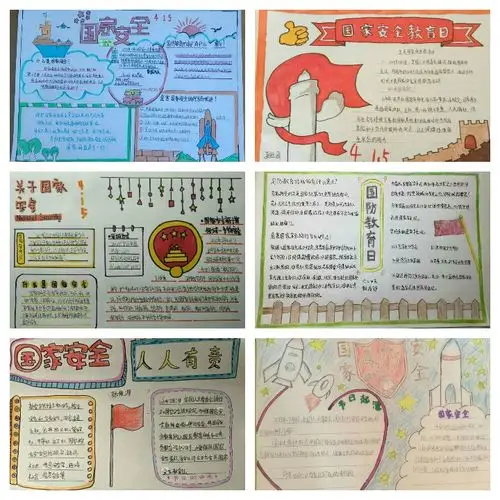 同学们为国家安全自己创办的手抄报