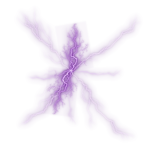 紫色闪电雷电png素材图片