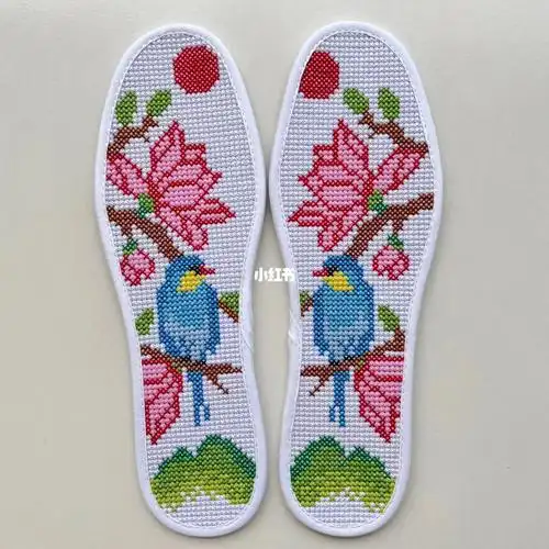 十字绣鞋垫喜上眉梢