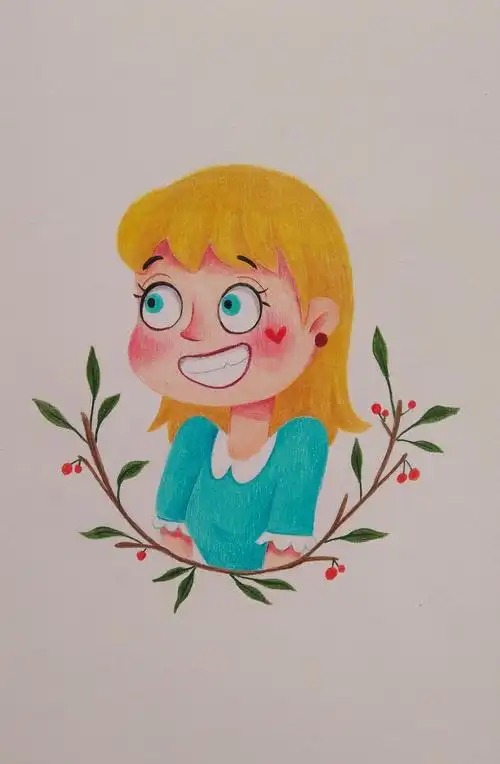 彩铅女孩