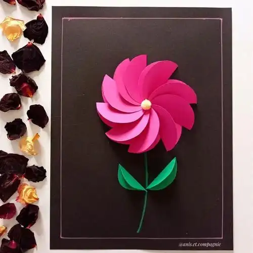 亲子手工diy教程折纸花