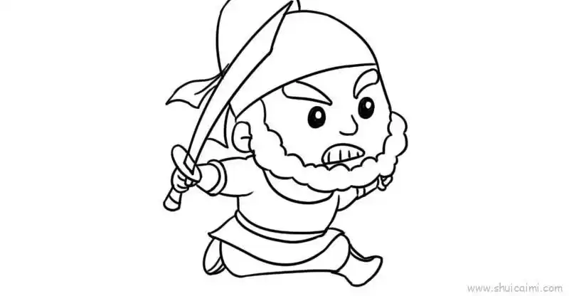 水浒传人物儿童画怎么画 水浒传人物简笔画图片大全