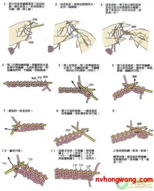 棒针编织的各种常用起头方法介绍