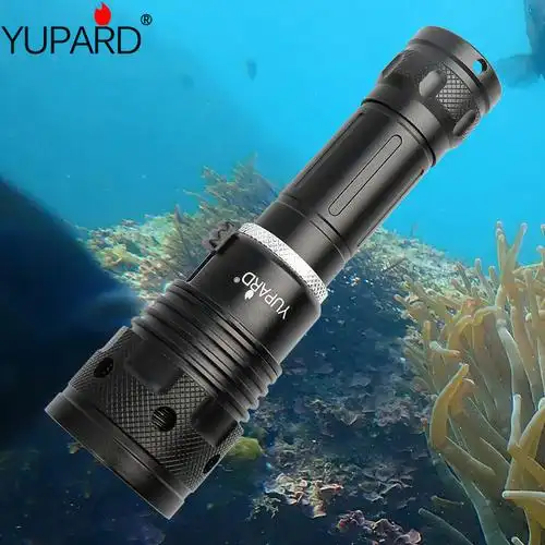 白光激光灯泡潜水水下夜潜防水野营应急远射强光充电变焦手电筒
