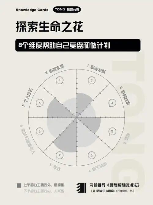 98生命之花,也叫生命平衡轮,可以用这个工具对自己进行一次复盘