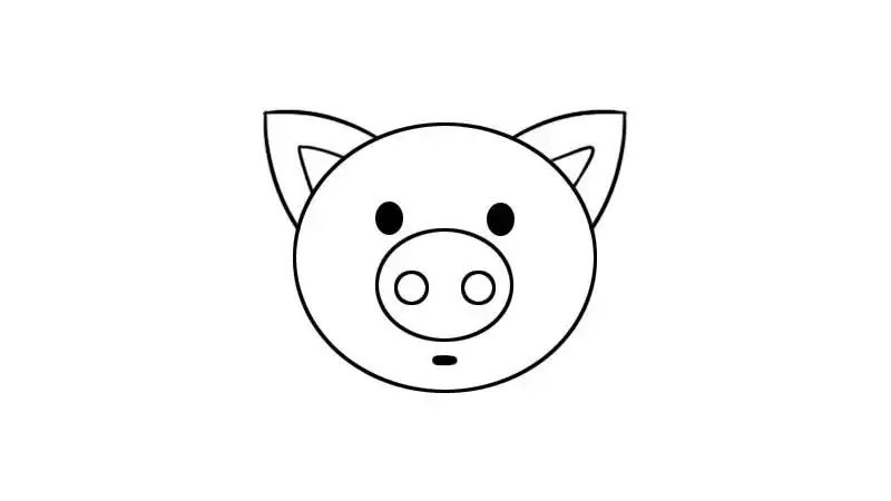 猪头简笔画