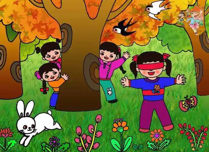 周四 游戏《捉迷藏》 活动目标: 1,能迅速找到自己的躲藏地点.