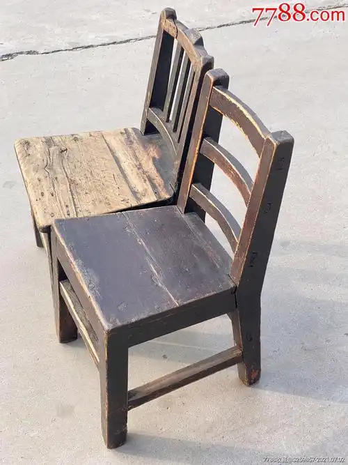 老榆木小椅子一对全品