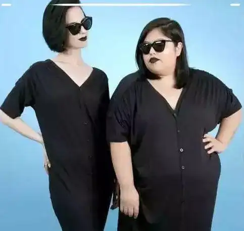 同一件衣服2种感觉瘦子和胖子撞衫才懂得瘦的快乐