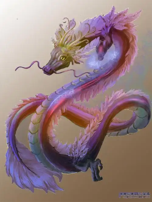 之前一张线稿龙的上色求指点