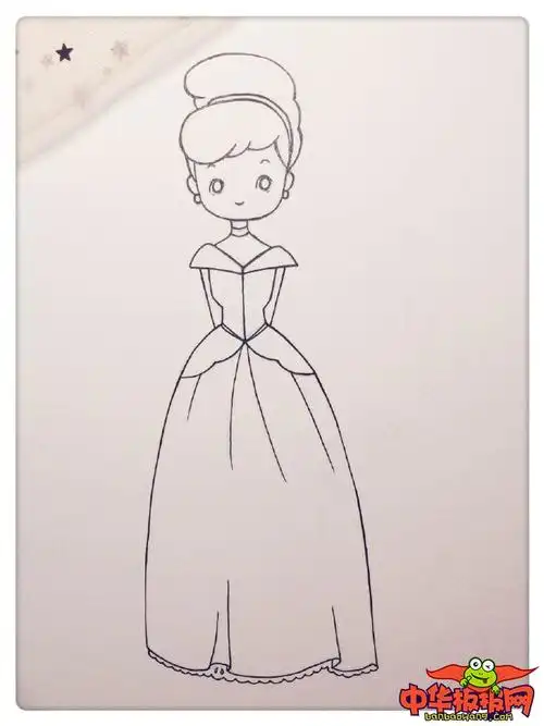 灰姑娘一步一步怎么画灰姑娘简笔画步骤简单