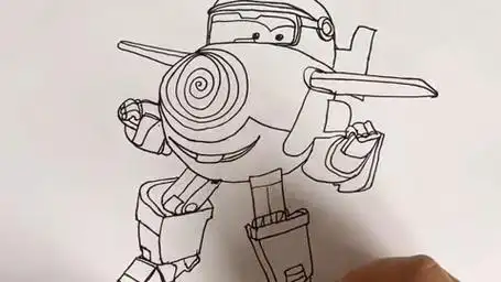 超级飞侠 金刚 简笔画