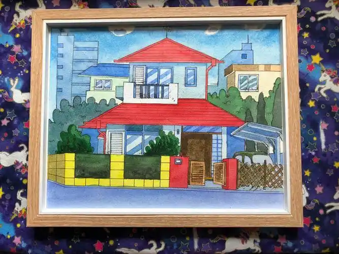 临摹于:《蜡笔小新》纸张:宝虹300g中纹;颜料:ds自配色;画笔:黑天鹅4