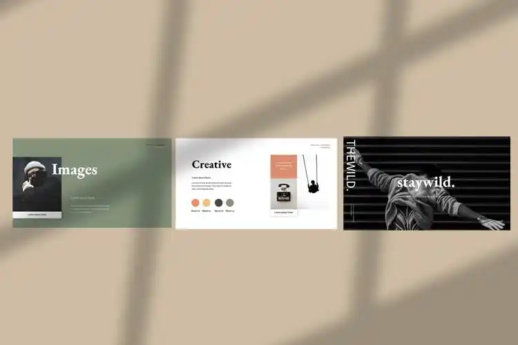 创意多用途优雅简洁版式设计幻灯片模板staywildminimalcreativekey