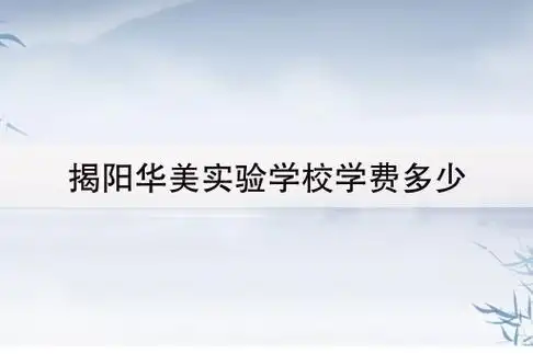 揭阳华美实验学校学费多少(广东普宁华美实验学校高中学费)
