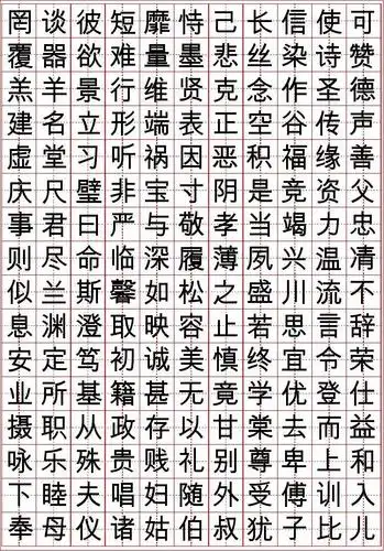田英章楷书千字文字帖