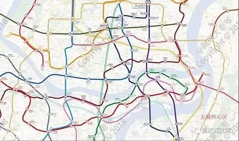 重庆轨道交通2050终极规划图,城市核心区最牛