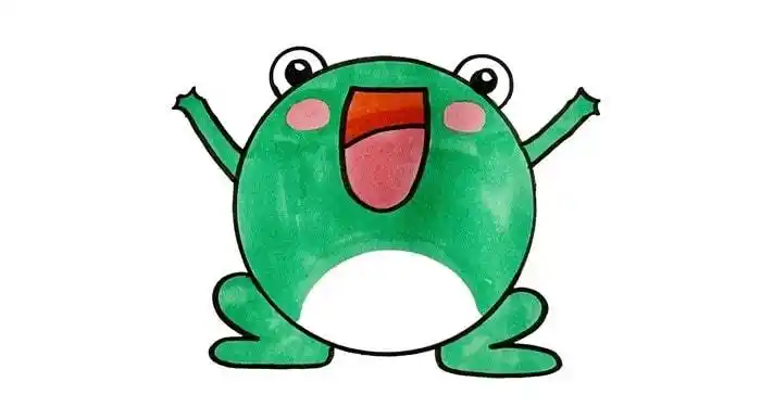 青蛙简笔画怎么画简单又漂亮?青蛙简笔画画法步骤图片 - 我爱手工网