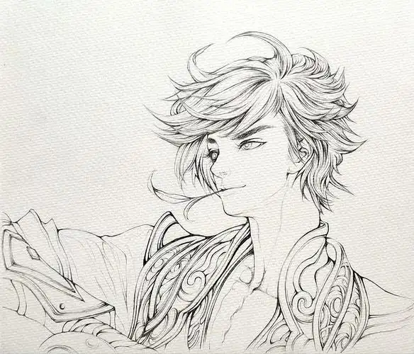 【王者荣耀·李白】水彩 线稿