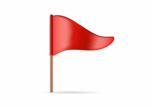 一个红色的三角旗定位标志png图片免抠矢量素材