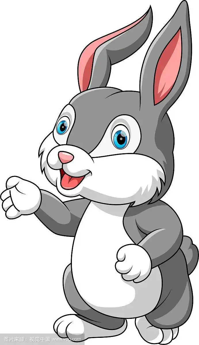 可爱的卡通兔子