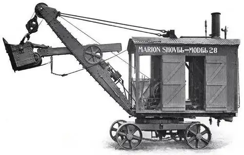 以及现在看来非常简陋的,初代蒸汽挖掘机