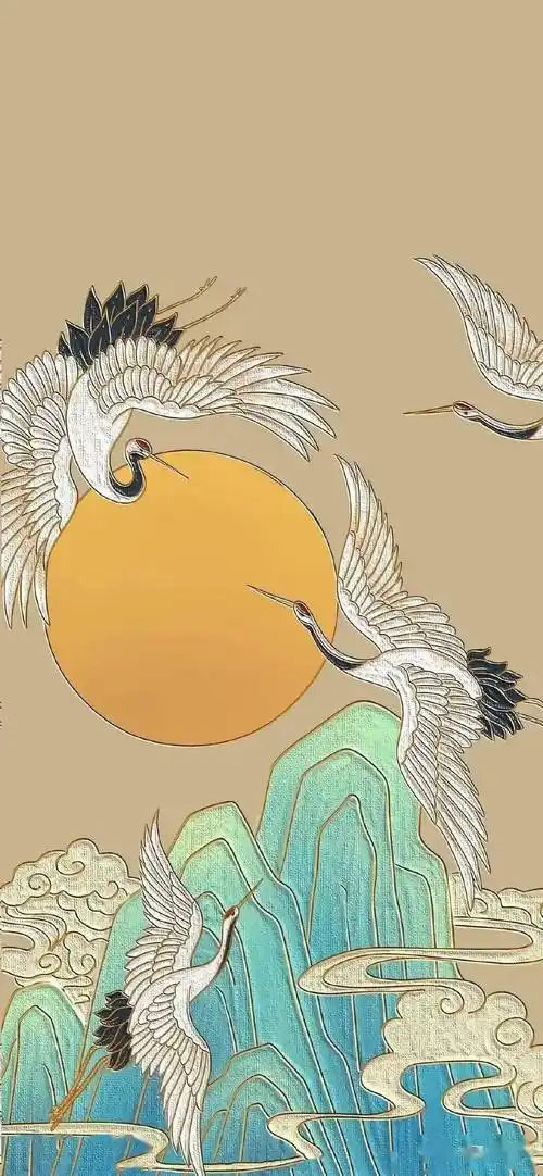 这组仙鹤,吉祥!_新风景_佚名_书画