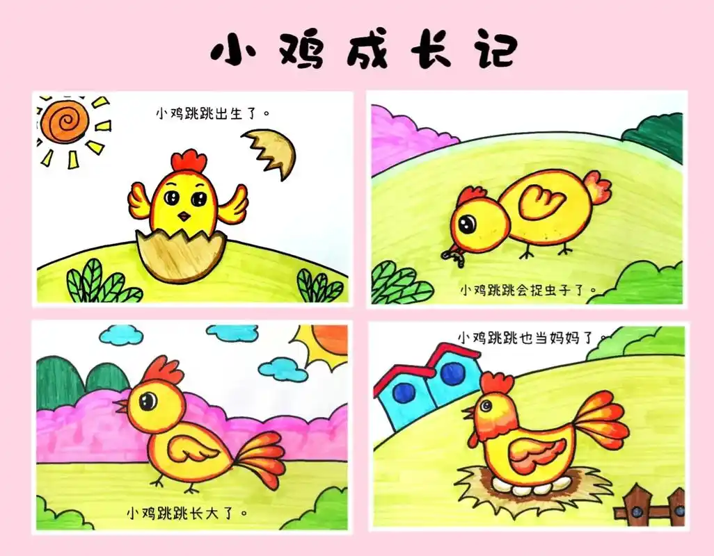 绘本画《小鸡成长记》#绘本故事 #绘本 #绘本画 #绘本阅读 - 抖音