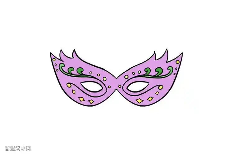 狂欢节面具怎么画