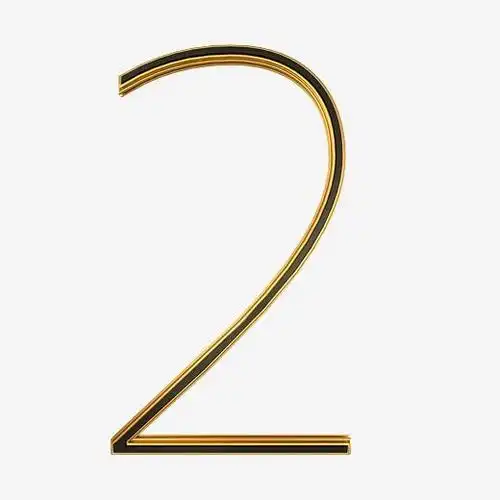 精致黑金立体倒计时数字2字体下载_艺术字图片素材下载-字魂网